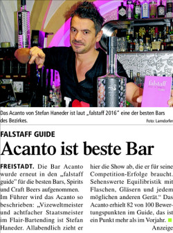 Das Acanto von Stefan Haneder ist laut "falstaff 2016" eine der besten Bars des Bezirkes